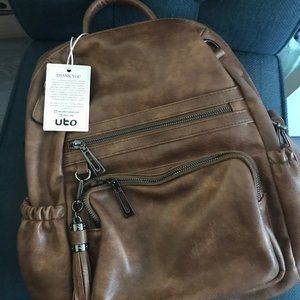 UTO faux leather backpack, NWT